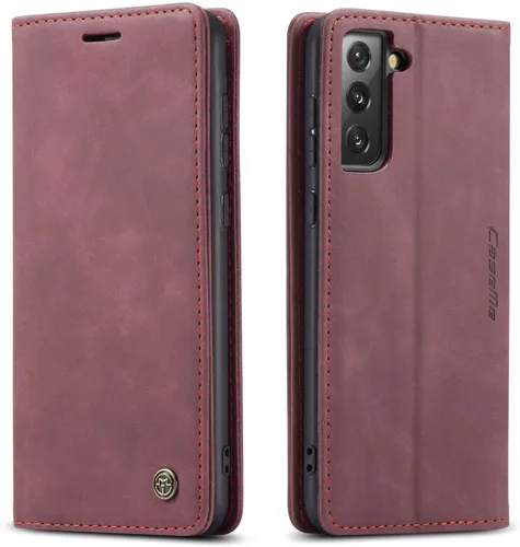 Vista 16 de Funda tipo cartera compatible con Samsung Galaxy S21 con tarjetero de bloqueo RFID, funda de piel con función atril para Samsung Galaxy S21 de 6.2