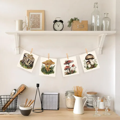 Vista 5 de Paños de cocina suecos para cocina, hongos, paños de esponja de celulosa, toallas de papel reutilizables que no rayan, sin olor, biodegradables
