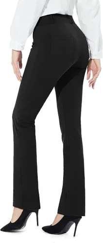 Vista 3 de M MOTEEPI Pantalones de vestir de yoga para mujer de 31, 29, 33 pulgadas, cintura alta, pantalones de trabajo, pantalones de negocios