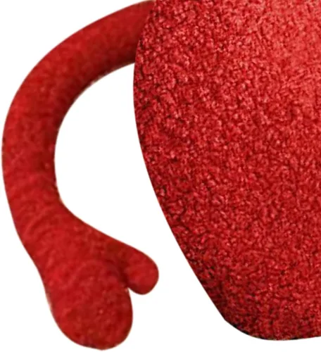 Vista 7 de Almohada de corazón rojo, cojín de brazos de dibujos animados con brazos largos para decoración de dormitorio, regalo de San Valentín