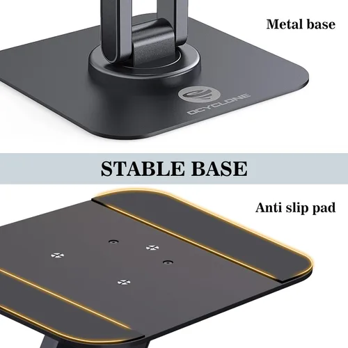 Vista 8 de OCYCLONE Soporte para iPad, soporte plegable ajustable giratorio de 360° para tablet iPad compatible con Kindle Tablet iPad de 4 a 15.6 pulgadas