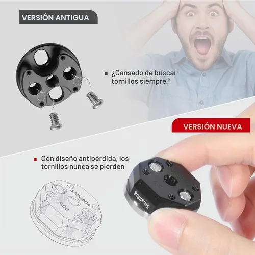 Vista 5 de SMALLRIG Roseta estándar atornillada (rosca M6, 31.8 de diámetro) para jaula de cámara y accesorios - 1939