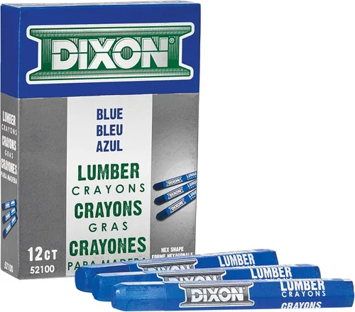 Vista 2 de Dixon Crayones industriales de madera, azul, 12