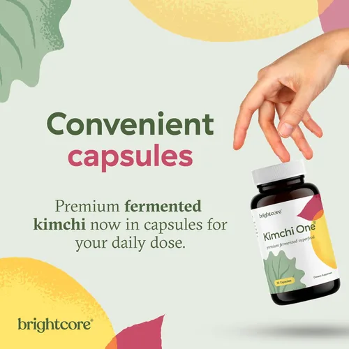 Vista 4 de Brightcore Nutrition - Kimchi One, Cápsulas de Polvo de Kimchi, Suplemento de Probióticos, Enzimas y Antioxidantes, Superalimento Premium