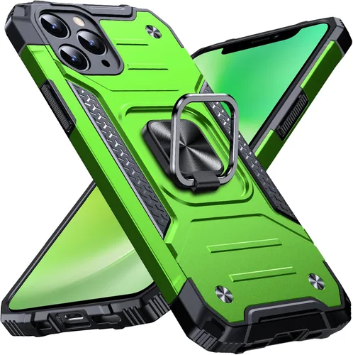 Vista 100 de Anqrp Funda resistente para iPhone 6/7/8/SE/SE2 con soporte de anillo mejorado y agarre, grado militar, a prueba de golpes, resistente y robusta