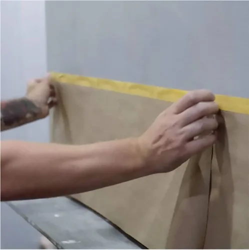 Vista 7 de Papel de enmascarar, papel de enmascaramiento de pintura con adhesivo, rollo de papel para pintores de 20 pulgadas x 50 pies, papel para pintores