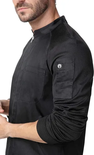 Vista 4 de Chef Works Abrigo de chef Nepal para hombre