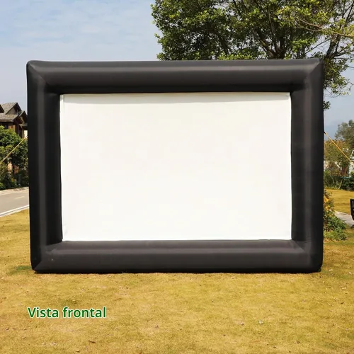 Vista 9 de Pantalla de proyector de película inflable de 16 pies, pantalla de proyector para interiores y exteriores con bolsa de transporte para proyección