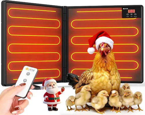Vista 10 de PETNF Calentador de gallinero de 140 vatios, calentador de pollo de calor radiante, diseño de eficiencia energética, más seguro que las lámparas