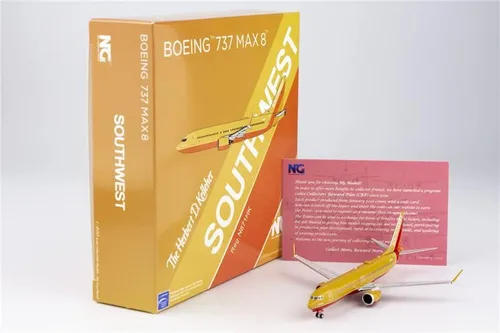 Vista 8 de Modelo NG Southwest Airlines para Boeing B737 MAX8 N871HK 1/400 DIECAST modelo preconstruido