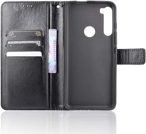 Vista 4 de Funda para Motorola Moto One Fusion+ Funda de piel con tapa para Motorola Moto One Fusion+ XT2083-1 XT2067-1 XT2067-1 XT2067-2 XT2067-3 Funda Negra