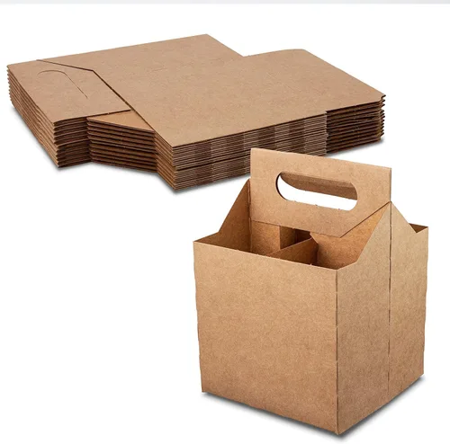 Vista 11 de MT Products 4 soportes para botellas de cartón kraft de 12 onzas. Portabotellas de cerveza o soda para un transporte seguro y fácil, paquete de 4