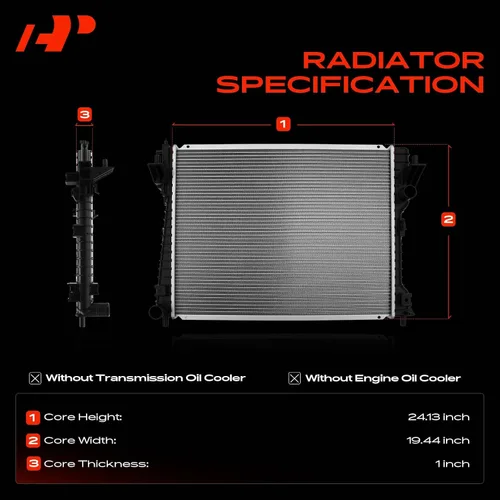 Vista 3 de A-Premium Conjunto de radiador de refrigerante del motor compatible con Ford Mustang 2005 2006 2007 2008 2009 2010 2011 2012 2013 2014, 3.7L 4.0L