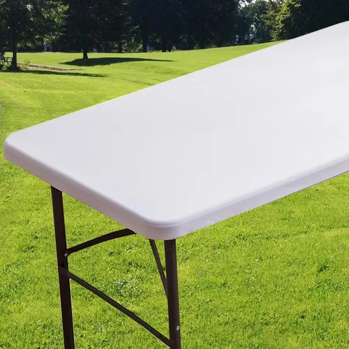 Vista 7 de Mantel cuadrado de elastano ajustable de 34 x 34 pulgadas, mantel elástico plegable para tarjetas de picnic, mantel elástico para mesa de patio