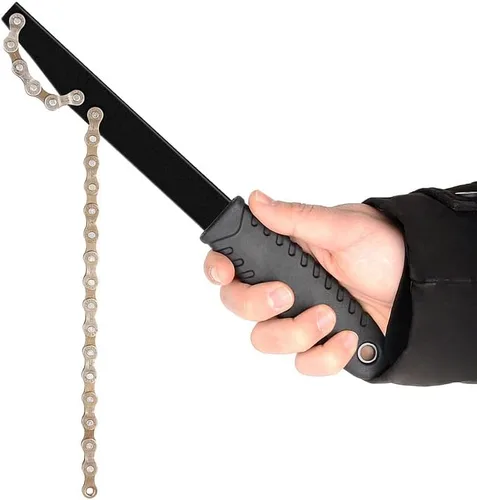 Vista 5 de Oumers Llave de látigo de cadena de bicicleta, herramienta de extracción de volante de bicicleta, llave de extracción de piñón de bloqueo