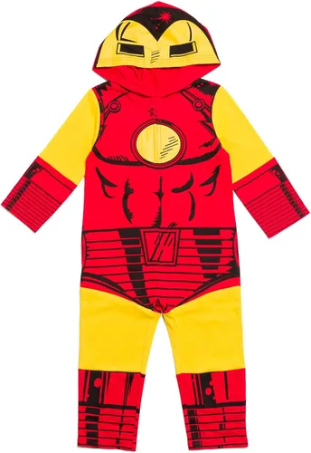 Vista 12 de Marvel Los Vengadores Spider-Verse Spider-Man Venom Iron Man Cremallera Completa Traje de Cosplay Mono para Recién Nacido a Niño Pequeño Black