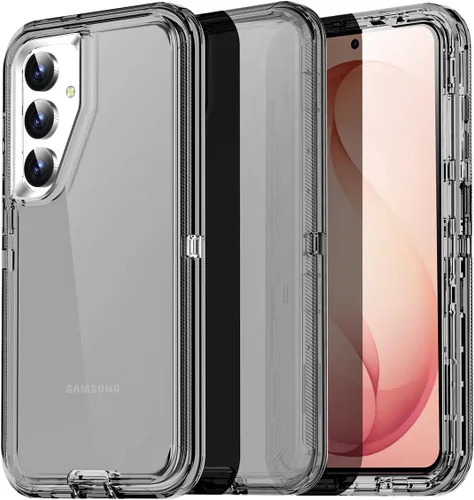 Vista 9 de AICase Funda transparente 3 en 1 para Samsung Galaxy S26, resistente protección contra caídas, cuerpo completo, a prueba de golpes, a prueba