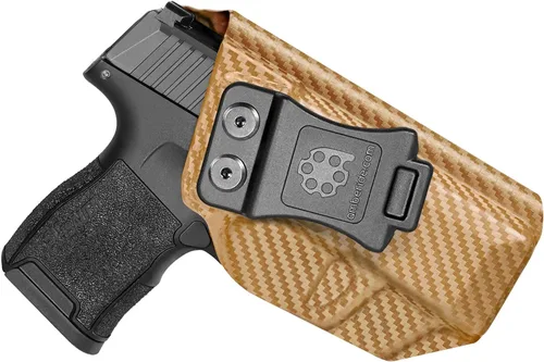 Vista 17 de Amberide IWB Funda Kydex para SIG Sauer P365 / P365 SAS / P365X, transporte oculto, opciones MOS y no MOS disponibles, inclinación ajustable