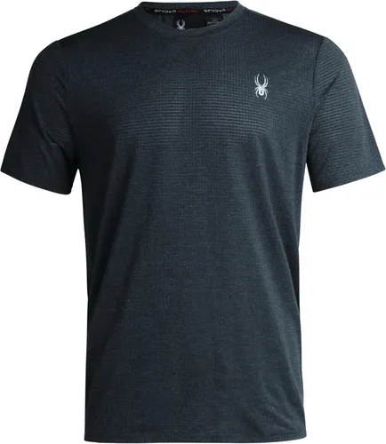 Vista 4 de Spyder Camiseta deportiva para hombre Camiseta deportiva acanalada de rendimiento activo Camisa de manga corta Dry Fit (S-XL)