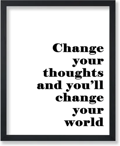 Vista 37 de Poster Master Póster tipográfico – Impresión de cita – Cambia tus pensamientos, cambia tu mundo, inspirador, motivacional – Regalo para familia