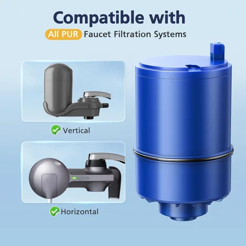 Vista 2 de Paquete de 3 filtros de agua de repuesto compatibles con todos los sistemas de filtración de grifo PUR®, PUR®PLUS, filtro de agua para grifo Pur®