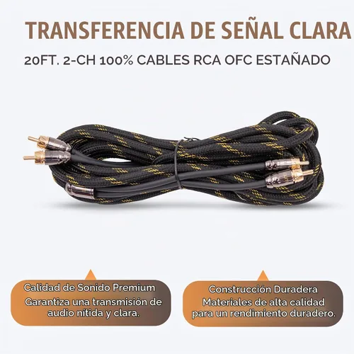 Vista 5 de Elite Audio Kit de cableado de amplificador de calibre 0, kit de instalación de amplificador OFC de 5000 W - EA-PROK0