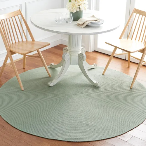 Vista 7 de SAFAVIEH Alfombra trenzada Collection – Alfombra redonda de 3 pies, color beige, hecha a mano, casa de campo, ideal para zonas de alto tráfico