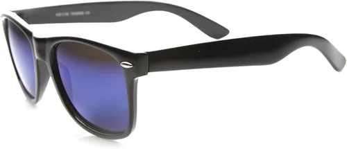 Vista 4 de zeroUV Flat Matte Reflective Flash Color Lens Large Horn Rimmed Style Sunglasses 8025