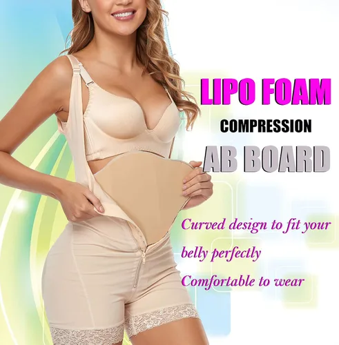 Vista 3 de Moolida Lipo Foam Compression Ab Board Post Cirugía Abdominal Board Liposuction (Beige) Junta de cirugía de liposucción (beige)