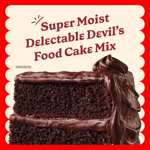 Vista 4 de Betty Crocker, Super Wet - Mezcla de pastel de comida del diablo, 13.25