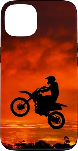 Vista 7 de Carcasa para iPhone 16 Motocross Dirt Bike Jump Sunset