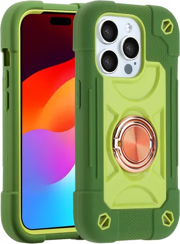 Vista 99 de MARKILL Funda compatible con iPhone 14 Pro de 6.1 pulgadas con soporte de anillo integrado, protección contra caídas de grado militar, carcasa Palta