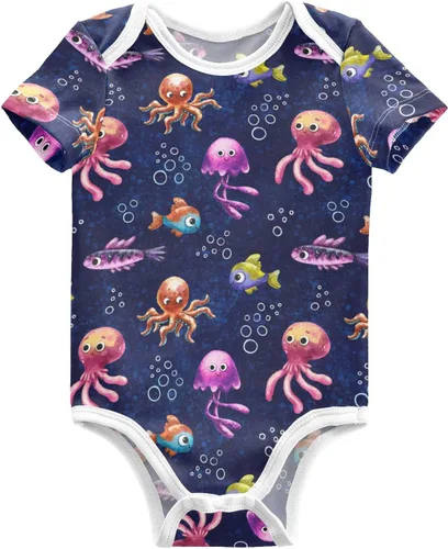 Vista 23 de vvfelixl Body para bebé niña Llama Alpaca Cactus Manga Corta Algodón Ropa de Bebé Para Niñas 0-24 Meses Negro Multi10