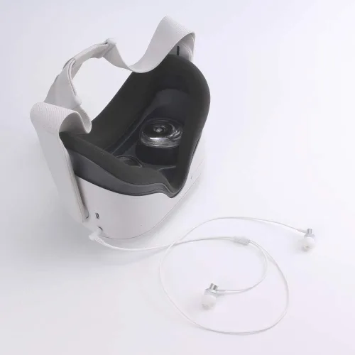 Vista 6 de TNE in-Ear Headphones for MetaOculus Quest 2 HiFi Earphones, Lens Dust Cover Pad, Controller Grip Thumbstick Caps for Quest 2 VR Virtual Reality