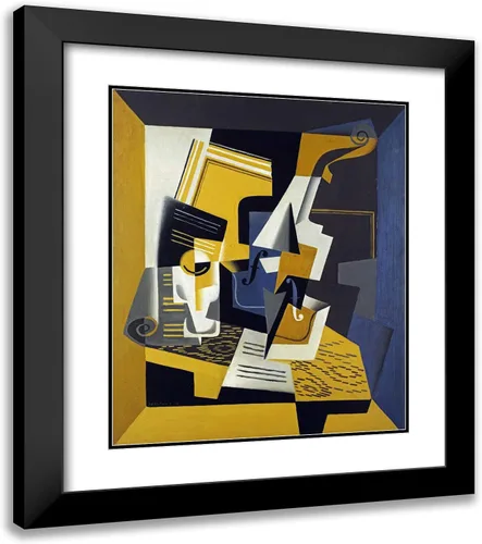 Vista 3 de ArtDirect Gris, Juan 20x23 Black Modern Framed Art Print Titled: A Violin and Glass