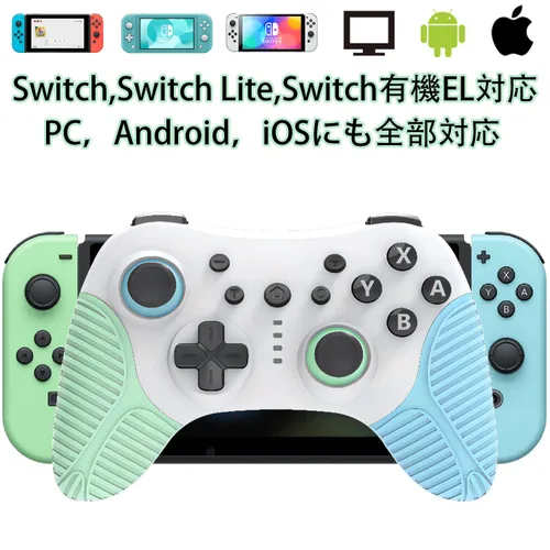Vista 2 de FONLAM Switch Controller Compatible with PCiOSAndroid, Wireless Gamepad for Nintendo Switch LiteOLED, Game Controller Pro Controller Adjustable