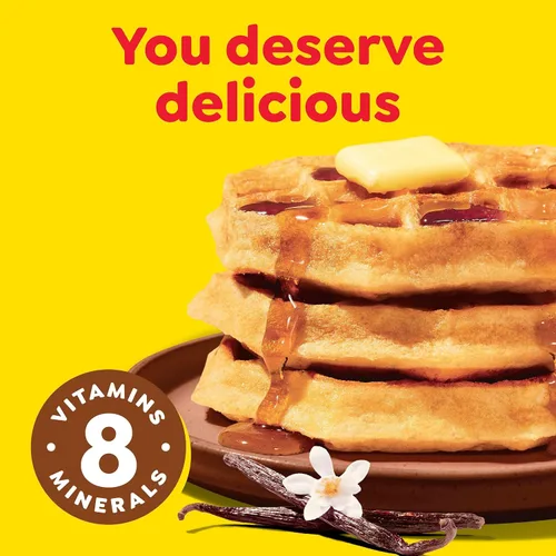 Vista 6 de Eggo Waffles congelados gruesos y esponjosos, desayuno congelado, comida para el desayuno, original, caja de 11.6 onzas (6 waffles)