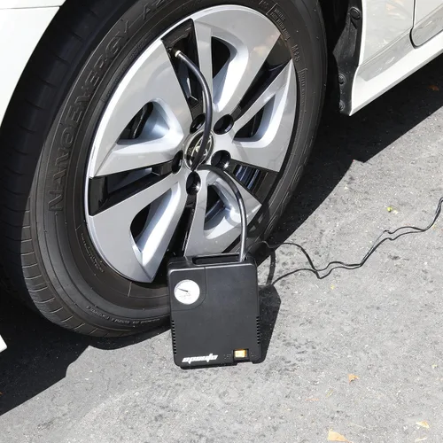 Vista 5 de EPAuto bomba de compresor de aire portable para auto 12 V DC, inflador de llantas para vehículo utilitario mediano/compacto. Bomba de compresor