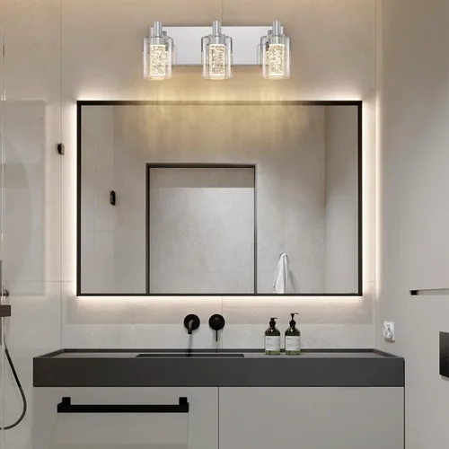 Vista 7 de SineRise - Luz de tocador con 3 modos de color (3000K/4000K/6000K), lámpara de baño LED con protección ocular, lámpara de pared moderna regulable