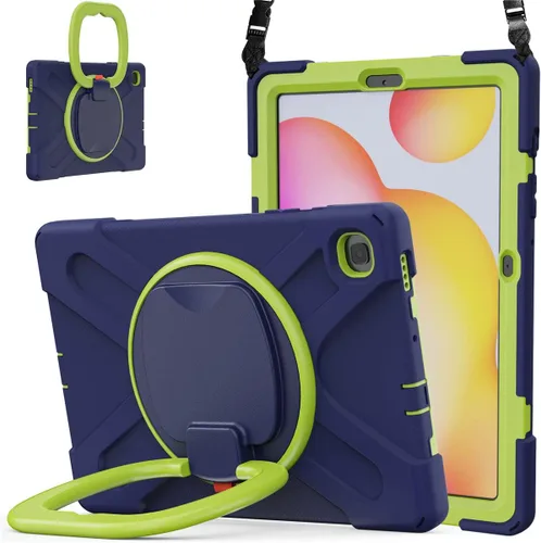 Vista 122 de 360 Rotation Case for Galaxy Tab ActivePro/Tab Active4 Pro/Active 5 Pro 10.1" Sturdy Cover Rotate Ring Stand Shoulder Carrying Strap Hand Strap