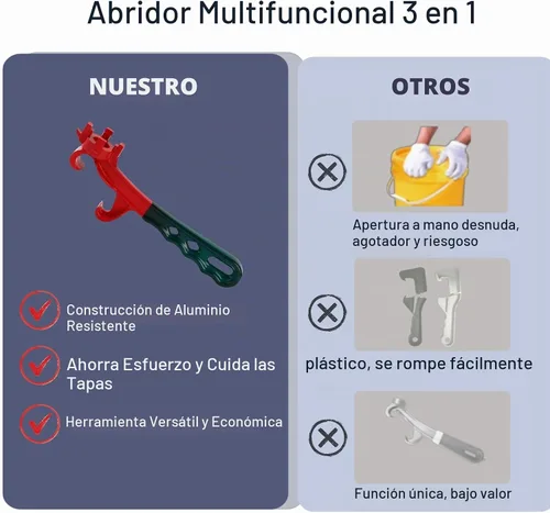 Vista 6 de Llave Bung para herramienta abridor de tambor y cubo de 55 galones