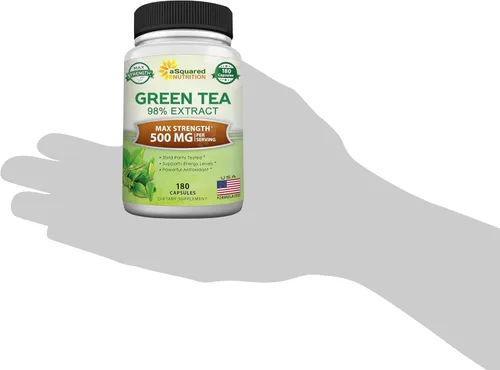 Vista 8 de Suplemento de extracto de té verde con EGCG – 180 cápsulas – Max Potency quemador de grasa de té verde 500 mg pastillas para pérdida