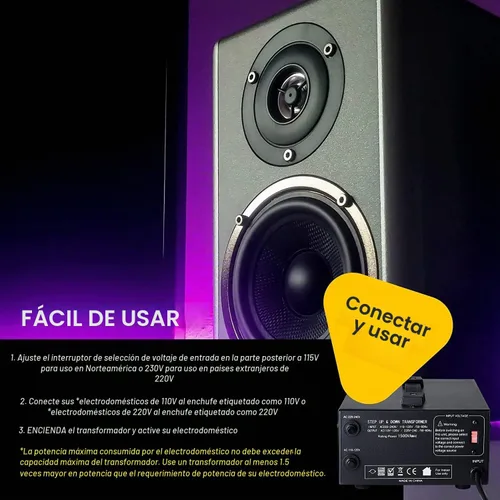 Vista 7 de Transformador de voltaje para aumentar o disminuir la tensión. 110 v/220 v, circuito de bloqueo de protección, de la marca ELC