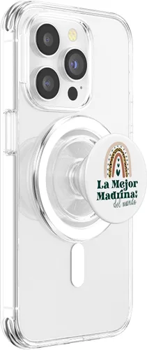 Vista 3 de La Mejor Madrina Del Mundo Cute Boho Rainbow Godmother PopSockets MagSafe PopGrip for iPhone