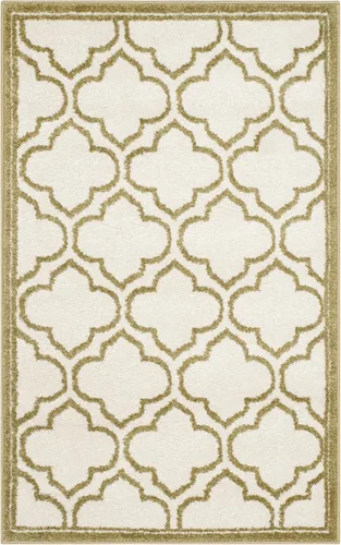 Vista 53 de Safavieh Amherst Collection Tapete AMT412A para interiores/exteriores de color marfil y verde claro, Polipropileno