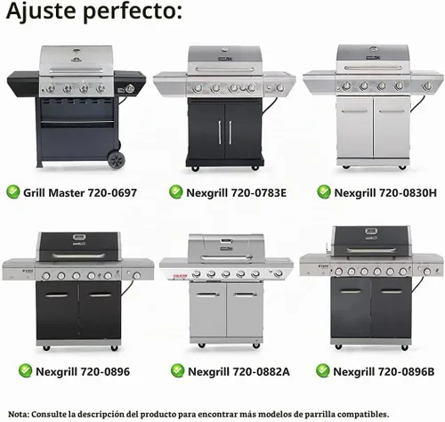 Vista 4 de KS708 - Piezas de repuesto para Grill Master 720-0697 Nexgrill 720-0830H 720-0783E 720-0737 Placa de escudo térmico para barbacoa, cubierta