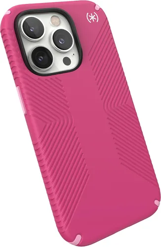 Vista 12 de Speck Presidio2 Pro + MagSafe - Funda para iPhone 14 Plus con revestimiento Microban (negro/negro/blanco)