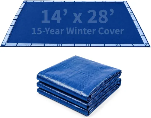 Vista 11 de Blue Wave Cubierta de invierno dorada de 15 años para piscina enterrada rectangular de 12 pies x 20 pies