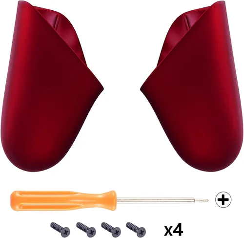 Vista 2 de eXtremeRate Red Replacement Handle Grips for Nintendo Switch Pro Controller, Soft Touch DIY Hand Grip Shell for Nintendo Switch Pro - Controller NOT