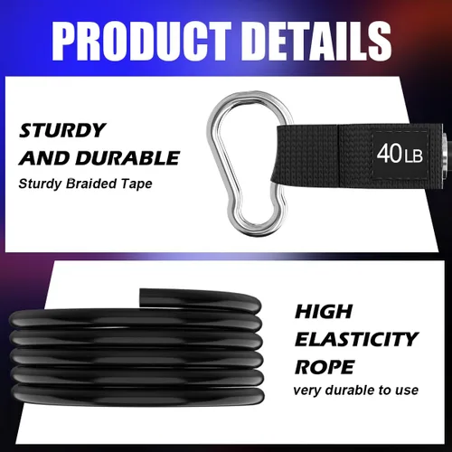 Vista 2 de VEICK Bandas de resistencia, una sola banda de ejercicio, bandas de entrenamiento de resistencia para entrenamientos en casa, fitness, pilates